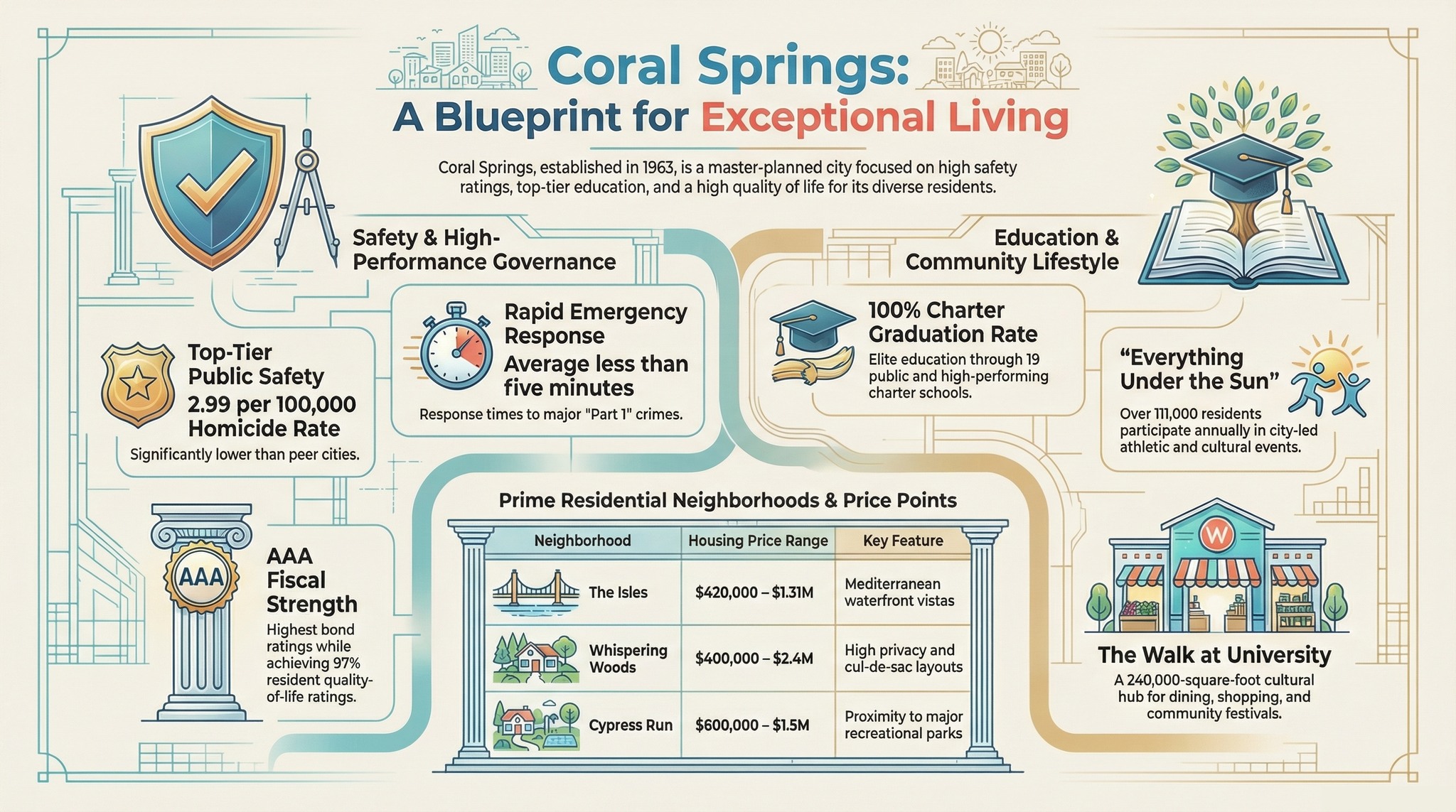 Discover Living in Coral Springs: Florida’s Premier Master-Planned Community header image.