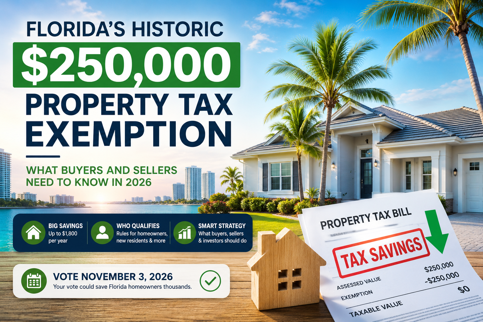 Florida's $250,000 Property Tax Exemption Explained header image.