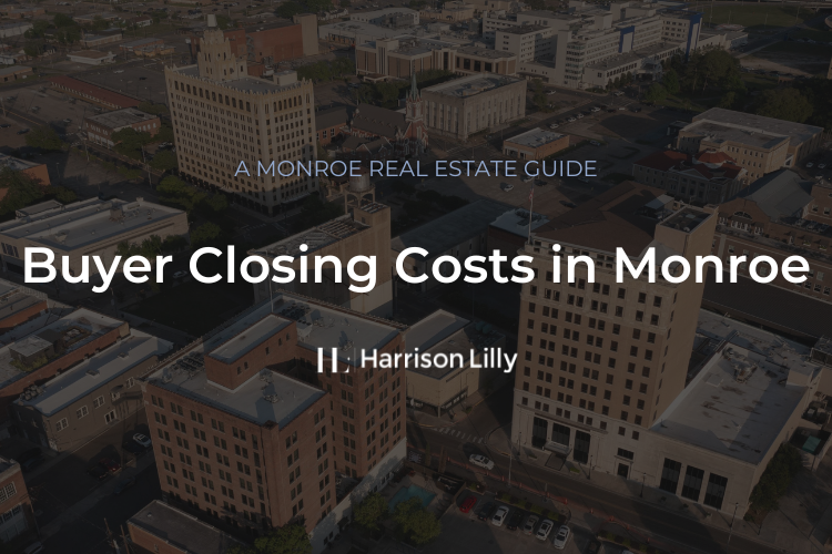 Monroe Louisiana home buyer at closing table reviewing Act of Cash Sale documents with notary