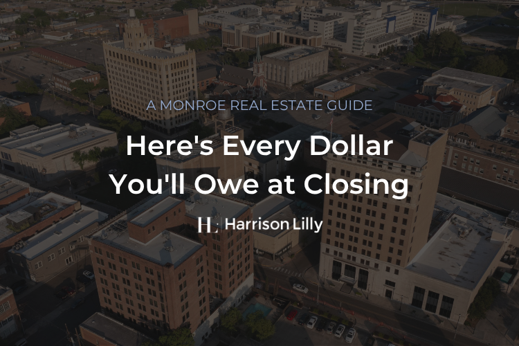 Monroe Louisiana home seller reviewing closing statement at a notary attorney's office