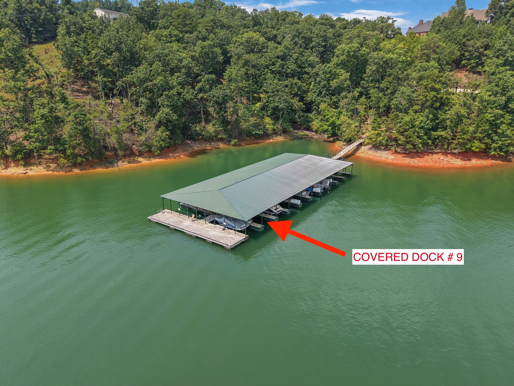Assigned boat slip at a Lake Lanier community dock in Gainesville, Georgia