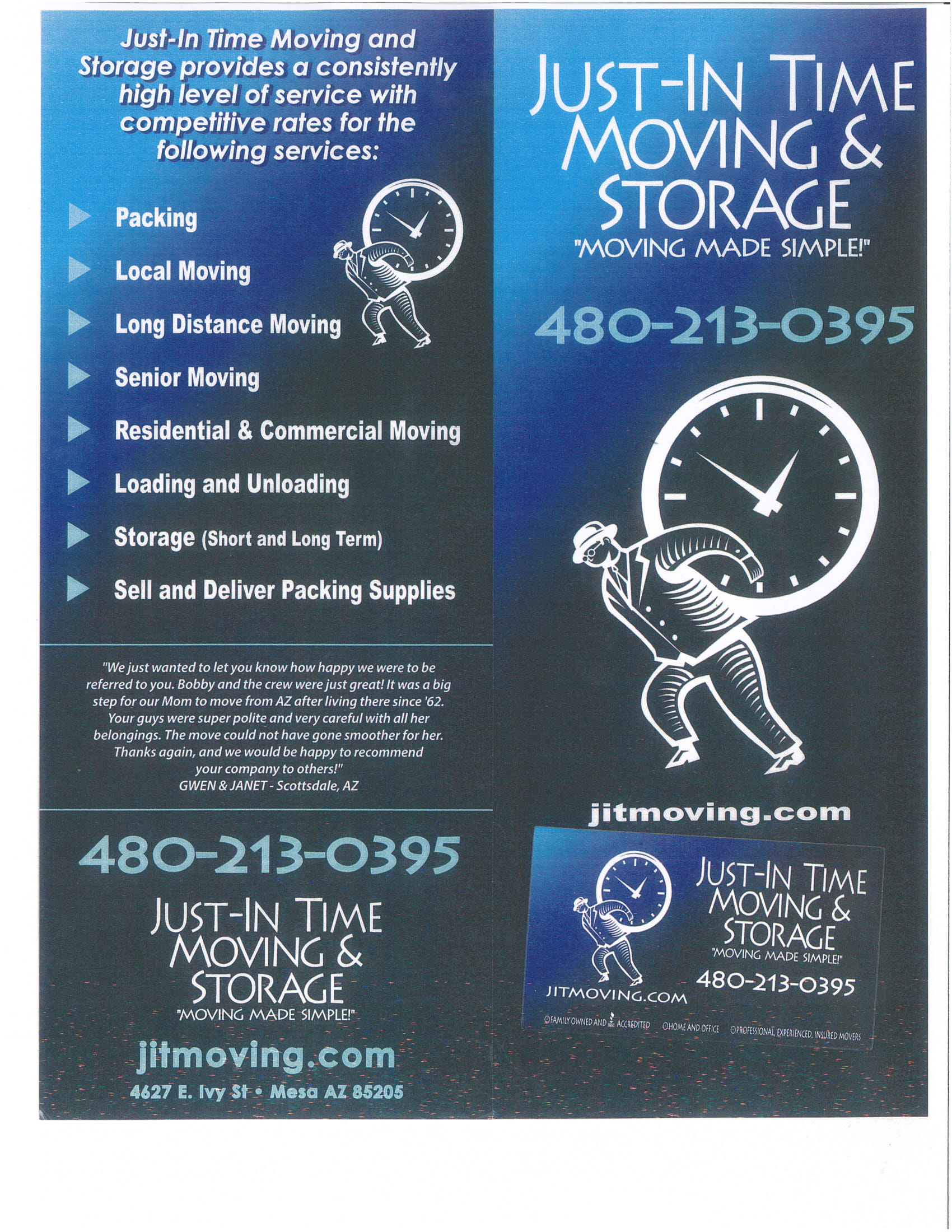 Need Moving Or Delivery Help In Scottsdale, Phoenix Or The East Valley? header image.