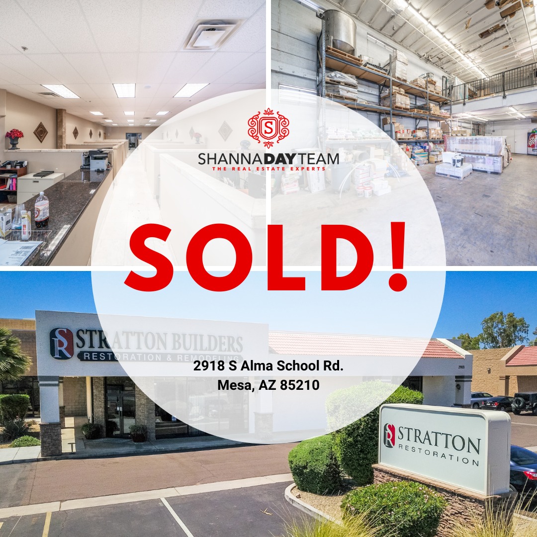 The Shanna Day Team SOLD This 20,162 Sqft Flex Building in Mesa, AZ! header image.