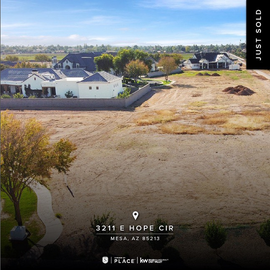 JUST SOLD: 0.69 Acre 30,273 SF Mesa, AZ Luxury Lot In Gated Legacy! header image.