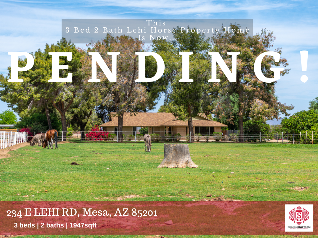 This 3 Bed 2 Bath Lehi Horse Property Home Is Now PENDING! header image.