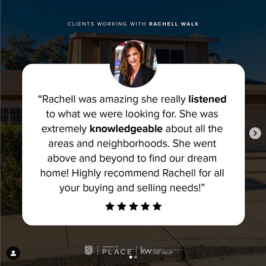 5-Star Client Testimonial For Rachell Walk Of The Shanna Day Team! header image.