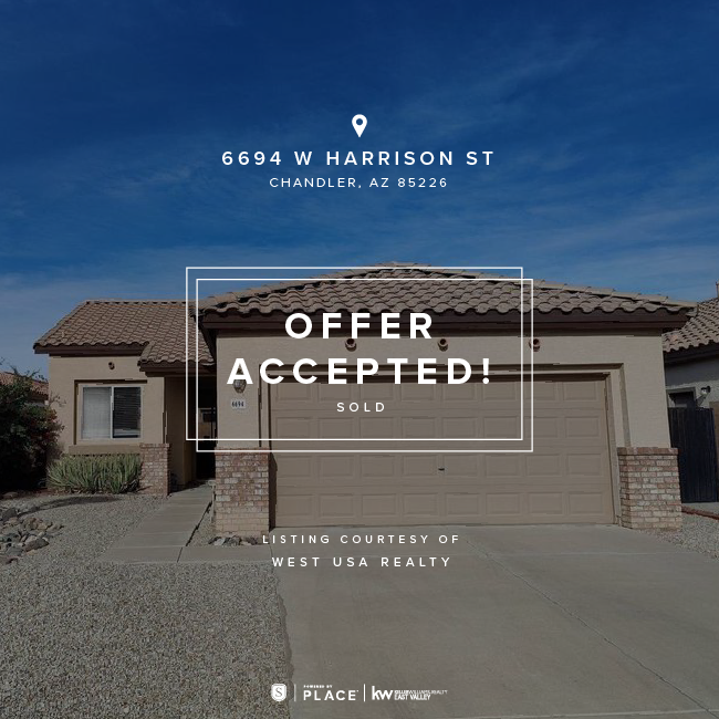 Offer Accepted For Fully Remodeled Chandler, AZ Home! header image.