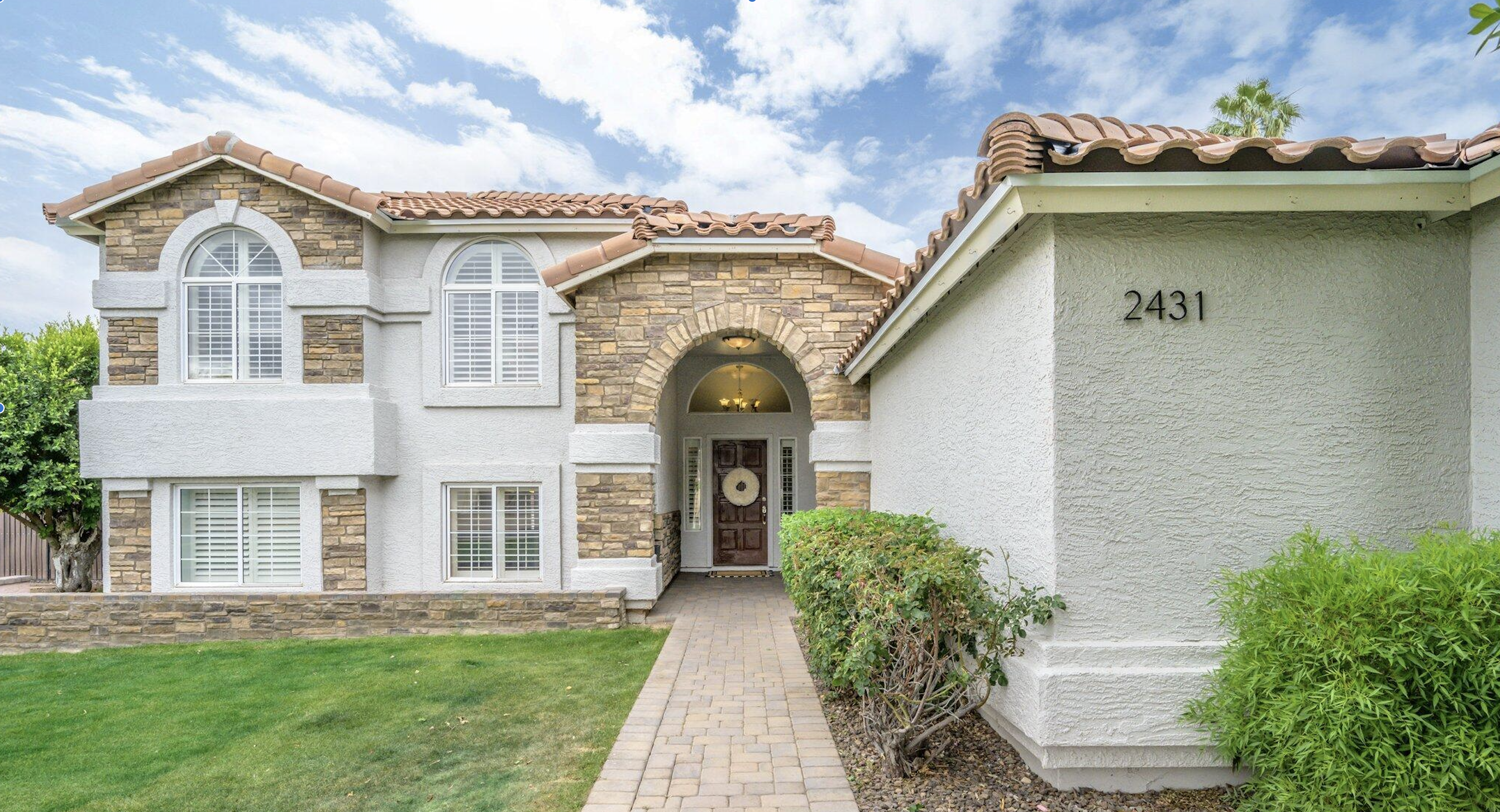 Luxury home street view