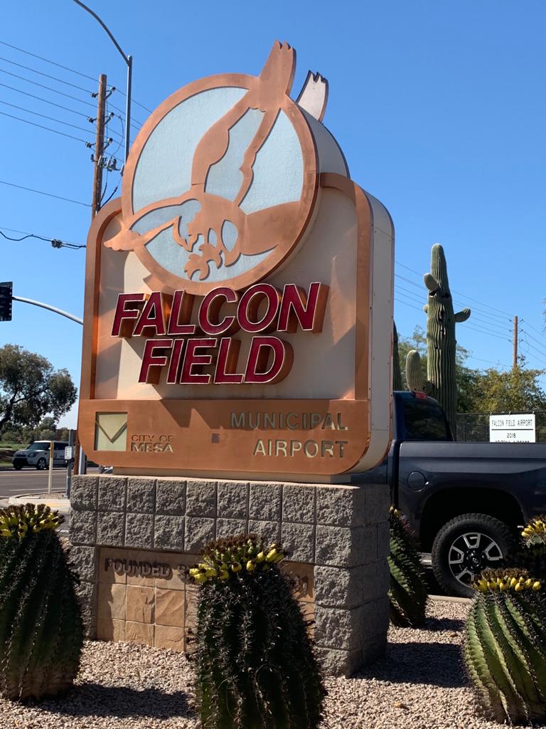 Falcon Field Airport Then And Now header image.