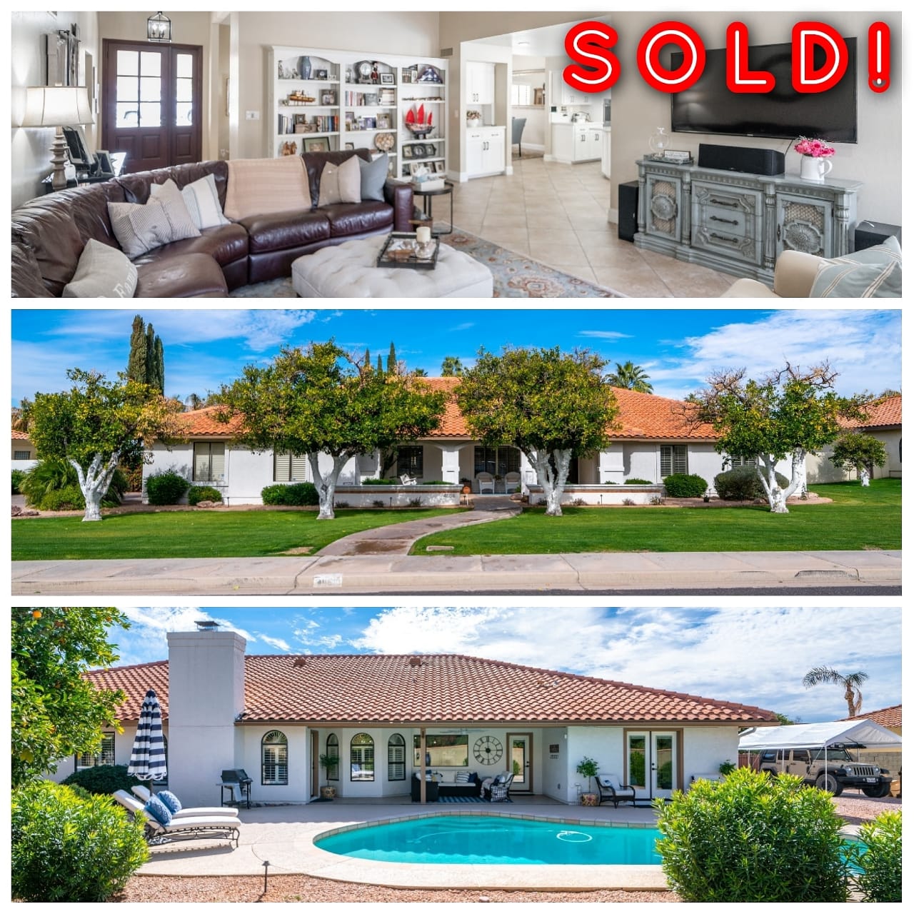 JUST SOLD:  5 Bed 3 Bath Remodeled Open Floorplan Home w/ Pool In Estate Groves! header image.