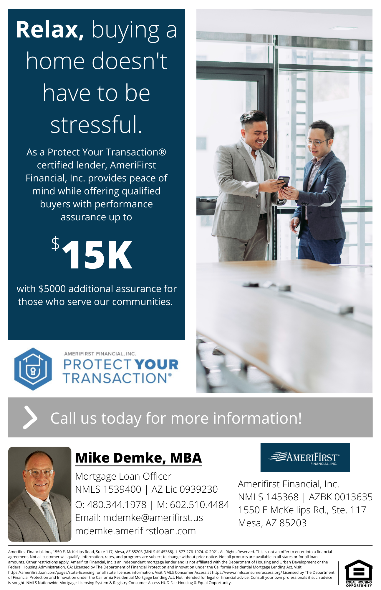 Back Up Your Offer With AmeriFirst Financial's Protect Your Transaction®? (PYT)! header image.