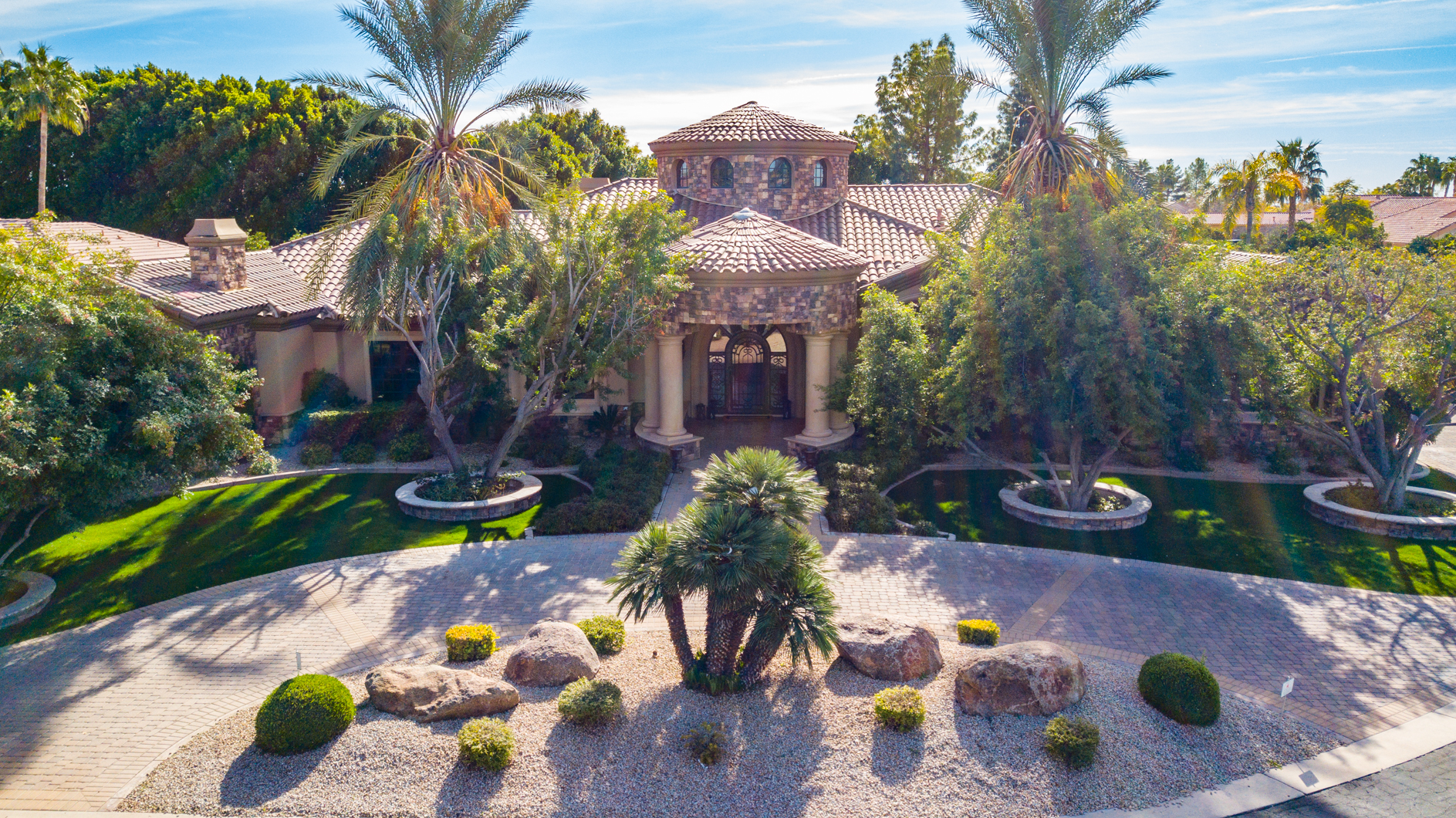 Welcome To A New World Of Luxury: 6 Bed 7 Bath Luxury Mediterranean Home w/ Casita & Pool At El Portillo! header image.