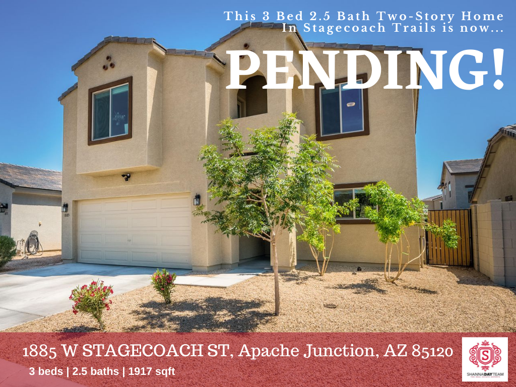 This 3 Bed 2.5 Bath Two-story Home w/ Loft In Stagecoach Trails Is Now PENDING! header image.