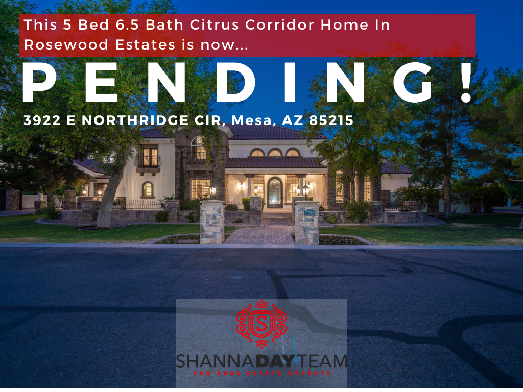 This 5 Bed 6.5 Bath Citrus Corridor Home In Rosewood Estates Is Now PENDING! header image.