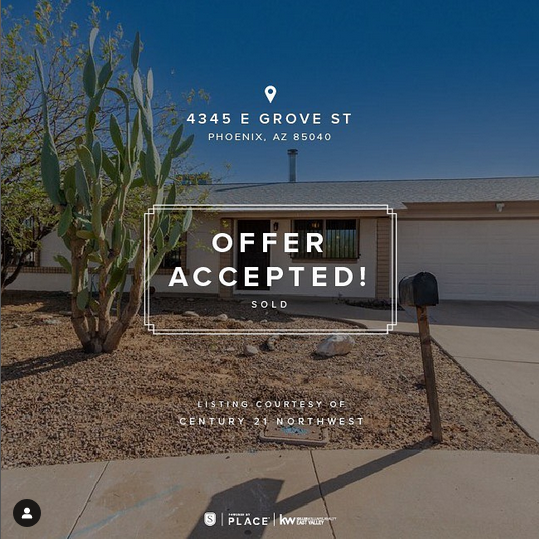 Offer Accepted For 3 Bed 2 Bath Cul-de-sac Phoenix, AZ Home! header image.