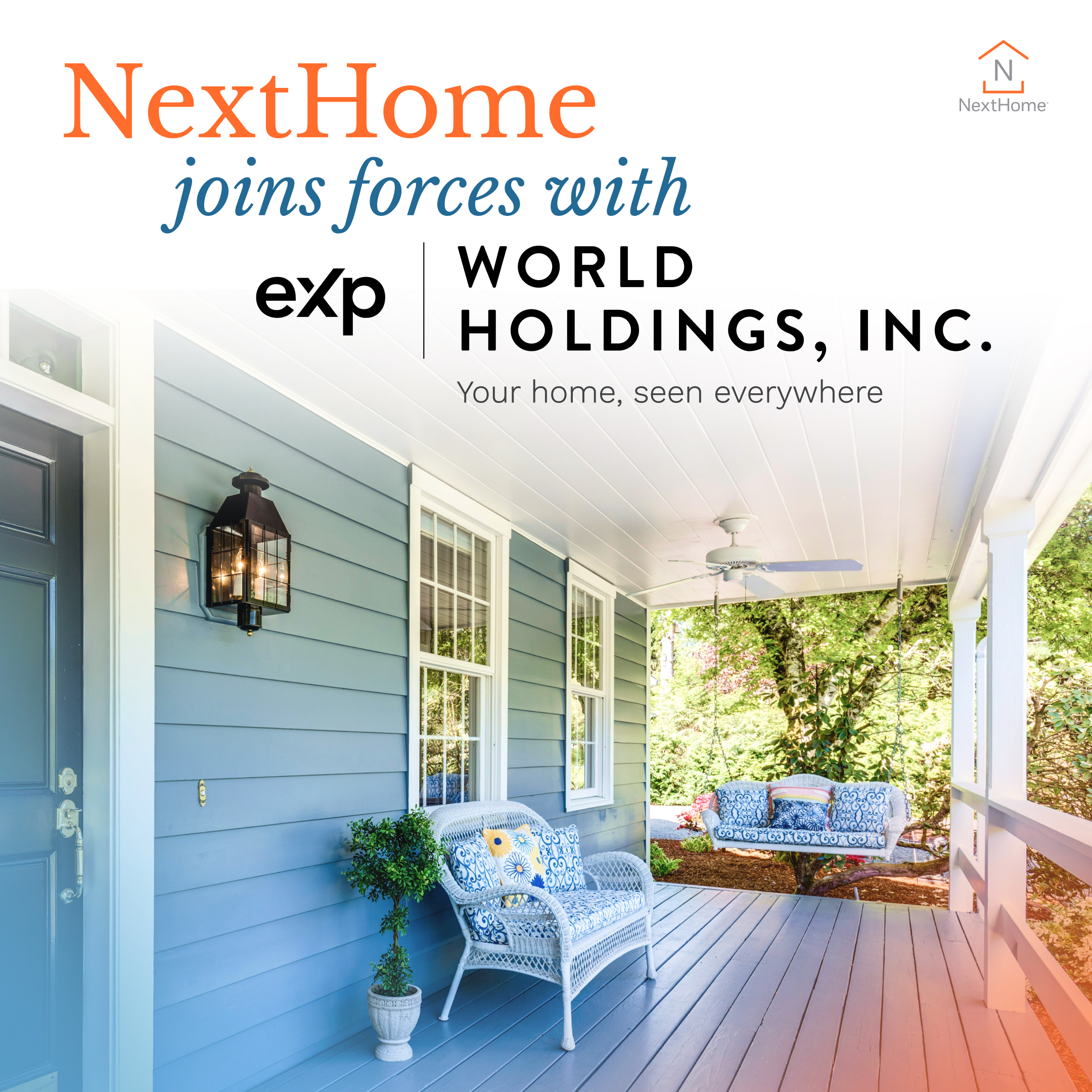 NextHome is Acquired by eXp World Holdings, Inc. Expanding Opportunities for Brokers, Agents, and Clients Nationwide header image.