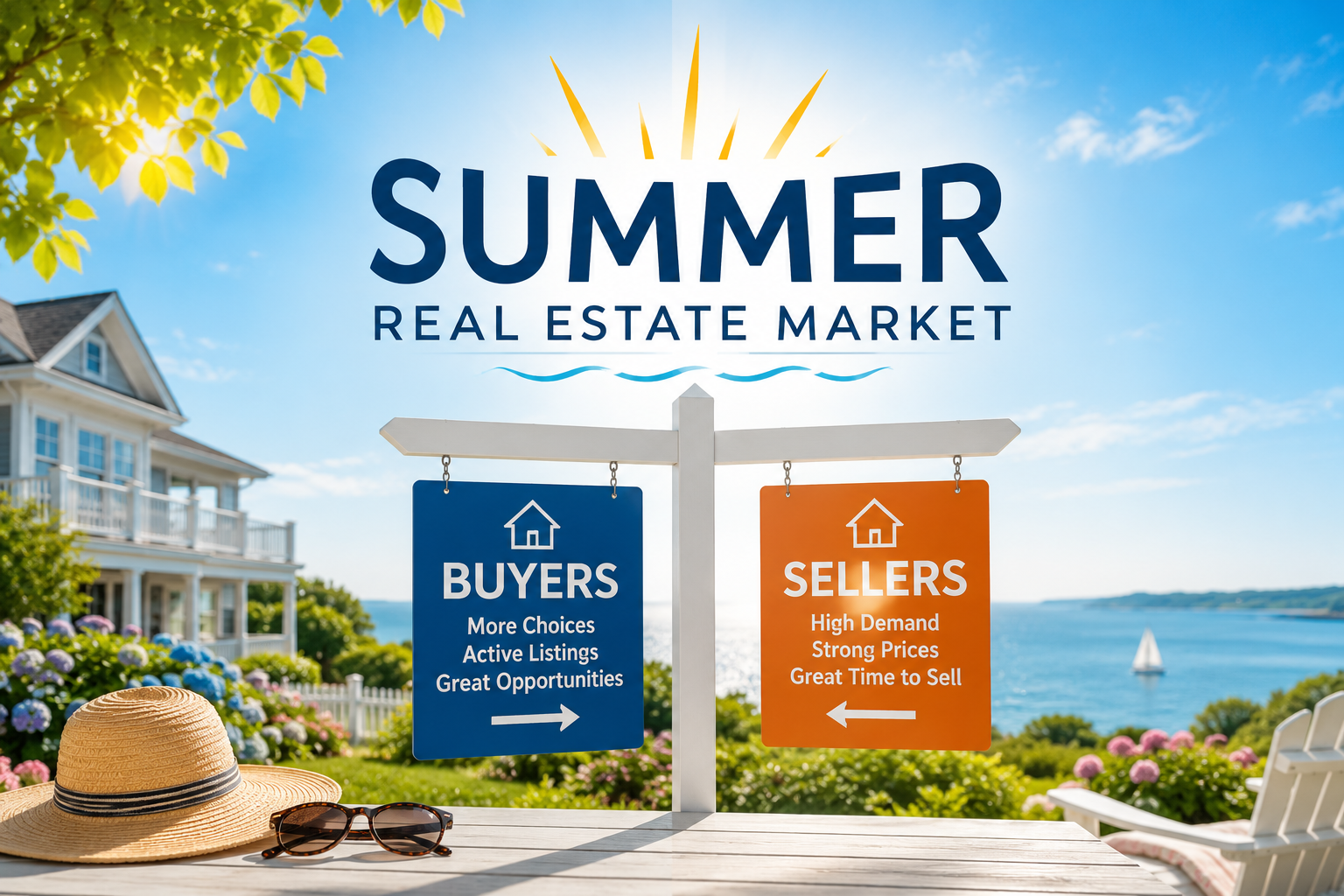 What the Summer Real Estate Market Means for Buyers & Sellers header image.