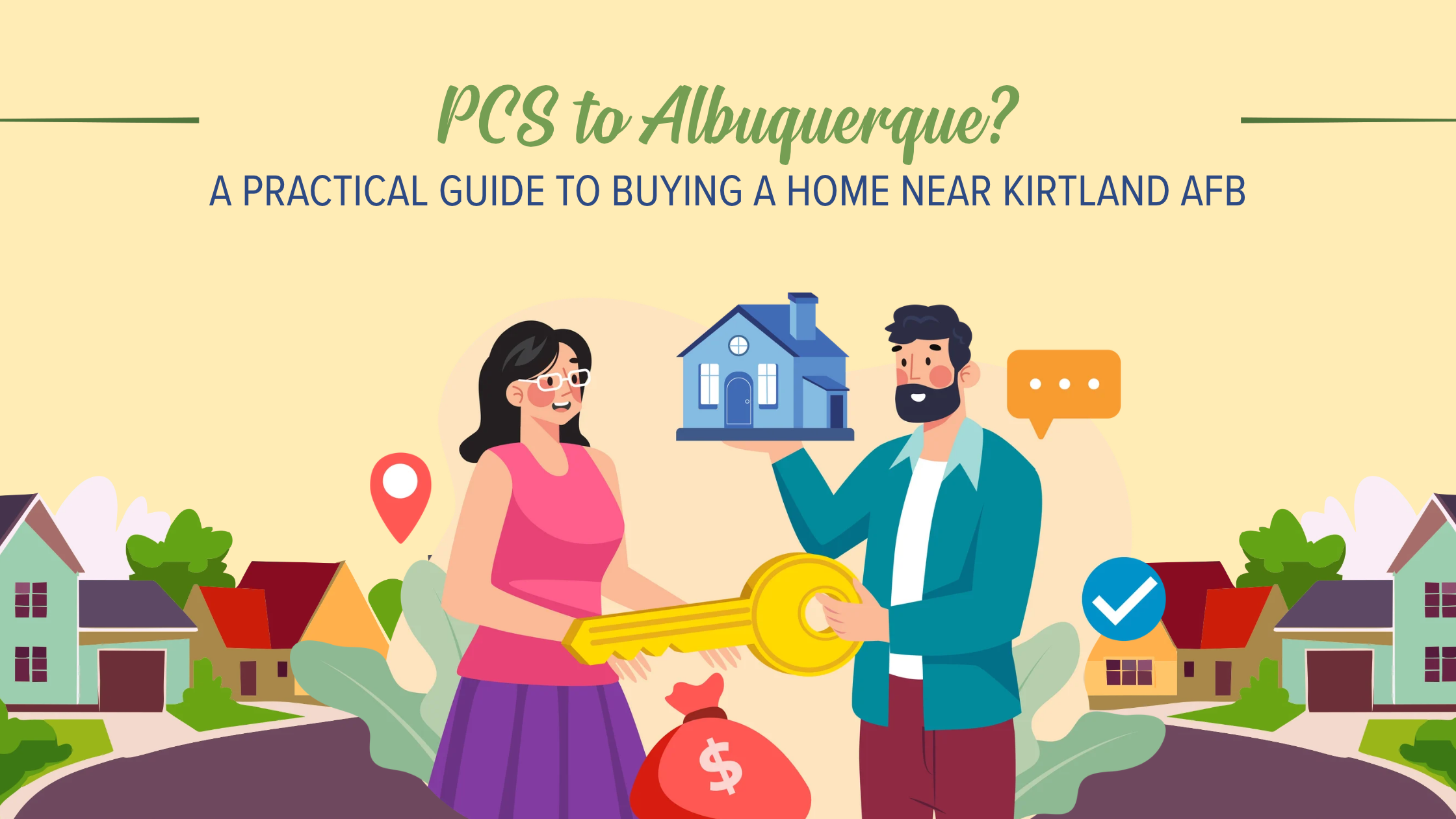 PCS to Albuquerque? A Practical Guide to Buying a Home Near Kirtland AFB header image.