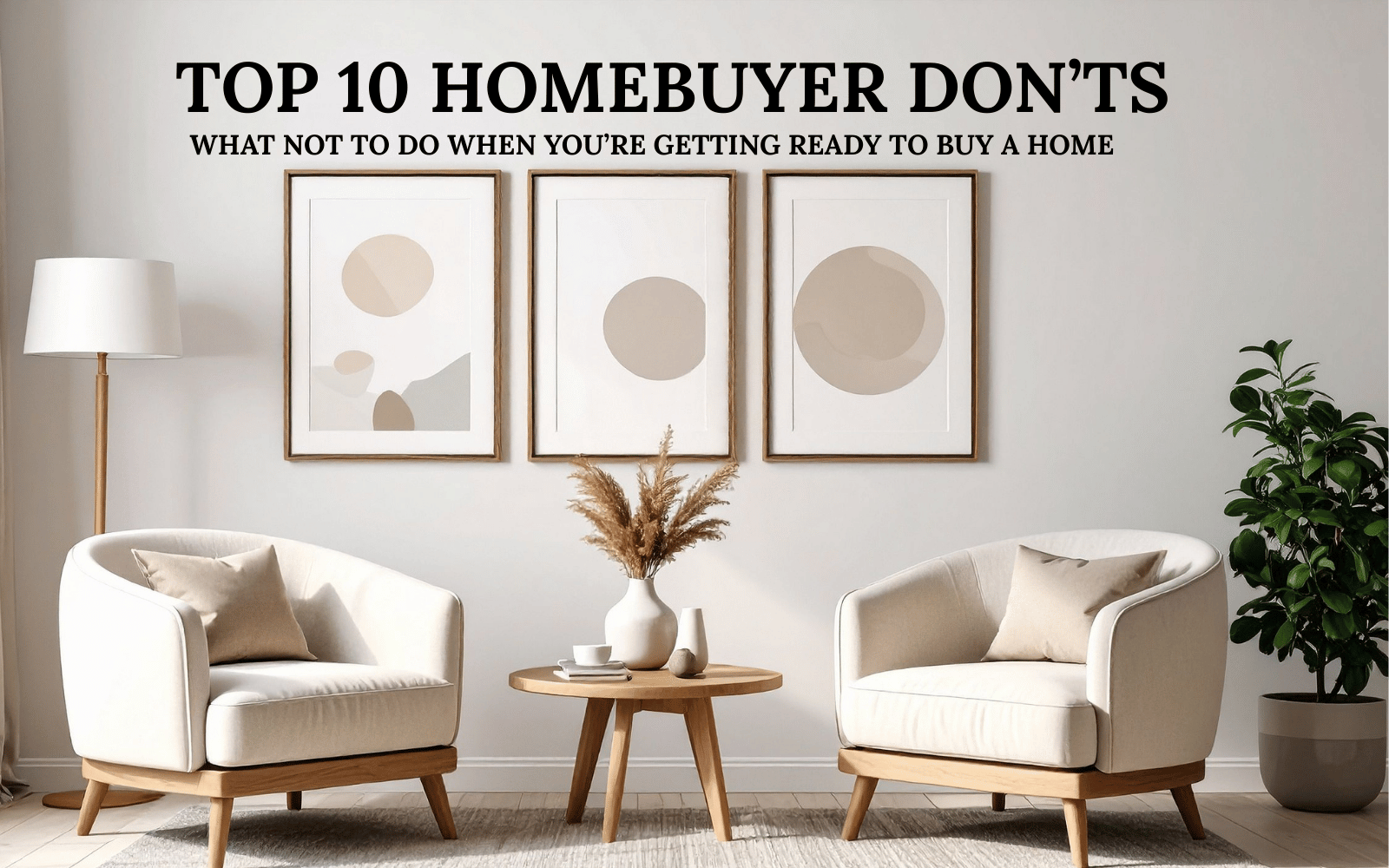 living room with text overly homebuyer don'ts