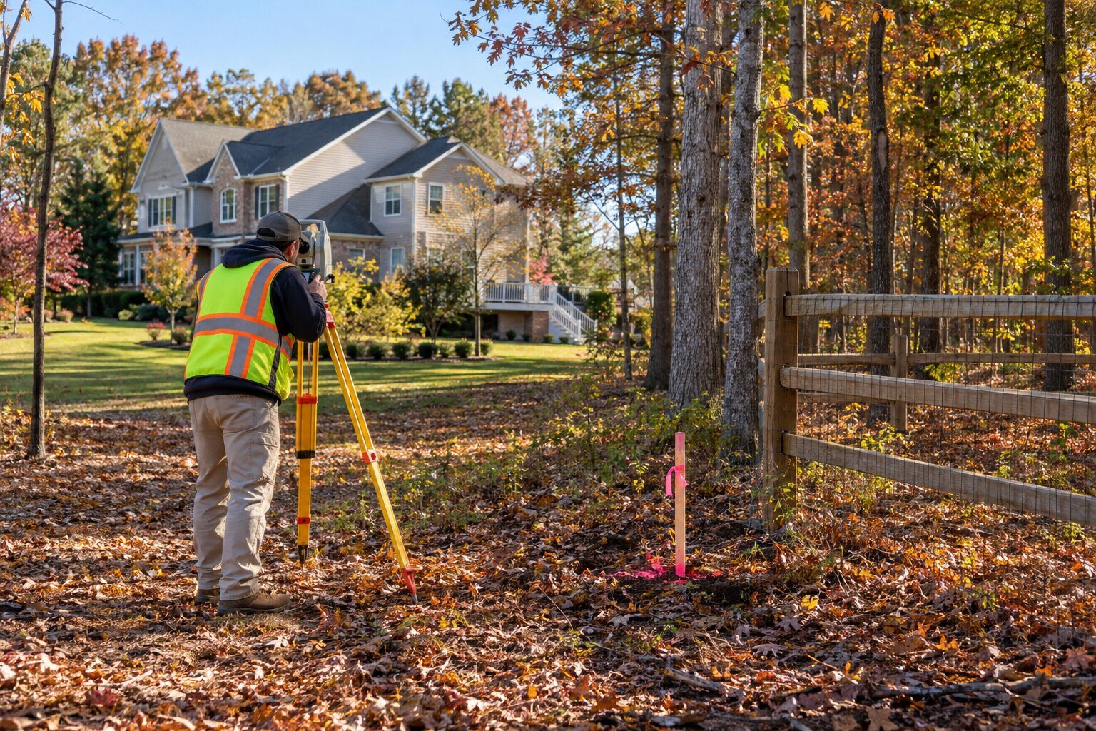 Property survey and boundary lines for a Maryland home