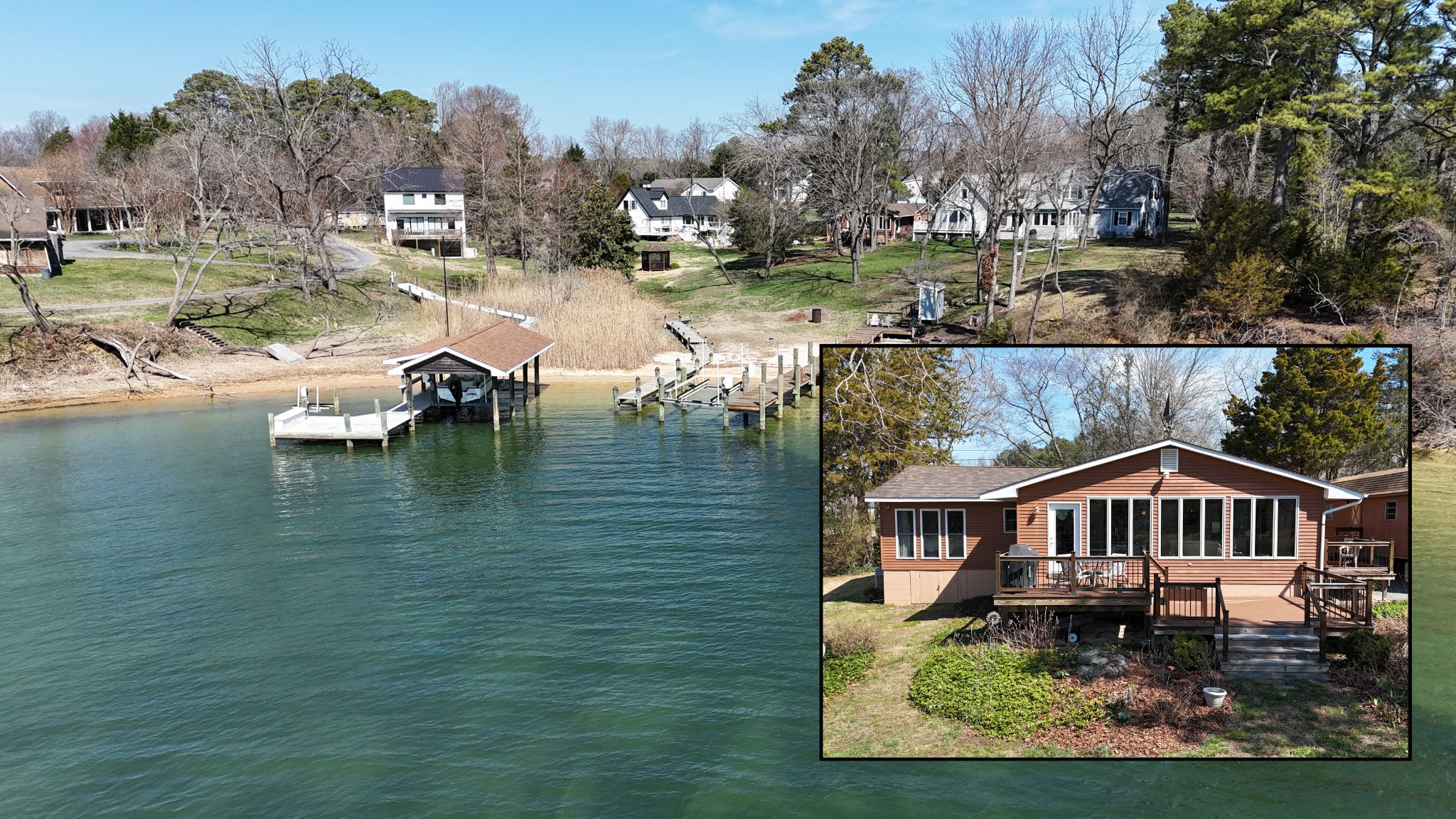 For Sale in Lusby, MD: A Waterfront Rambler on Mears Creek header image.