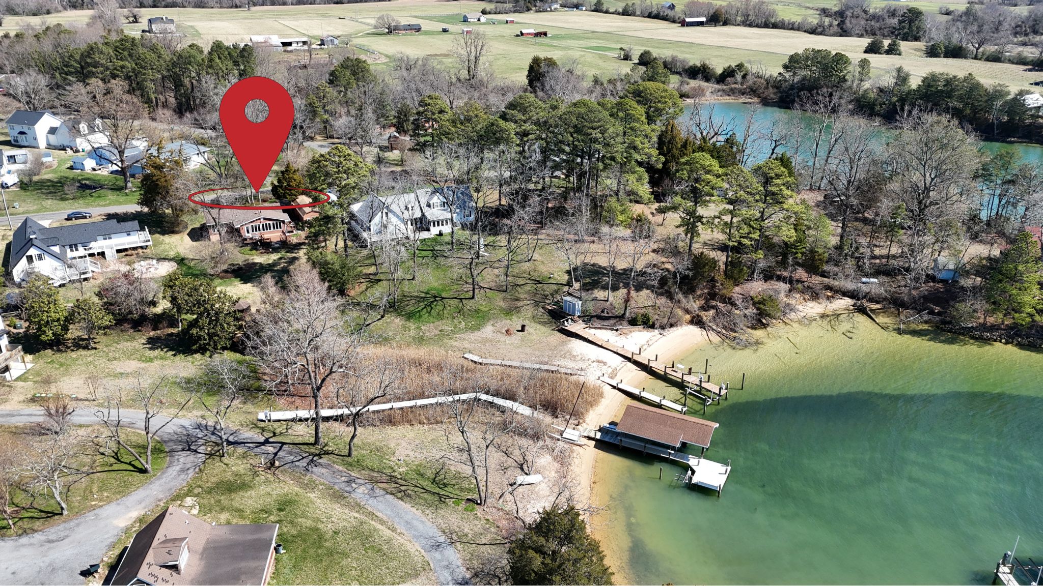 Waterfront Rambler for Sale in Lusby, Calvert County: Mears Creek off the Patuxent River header image.