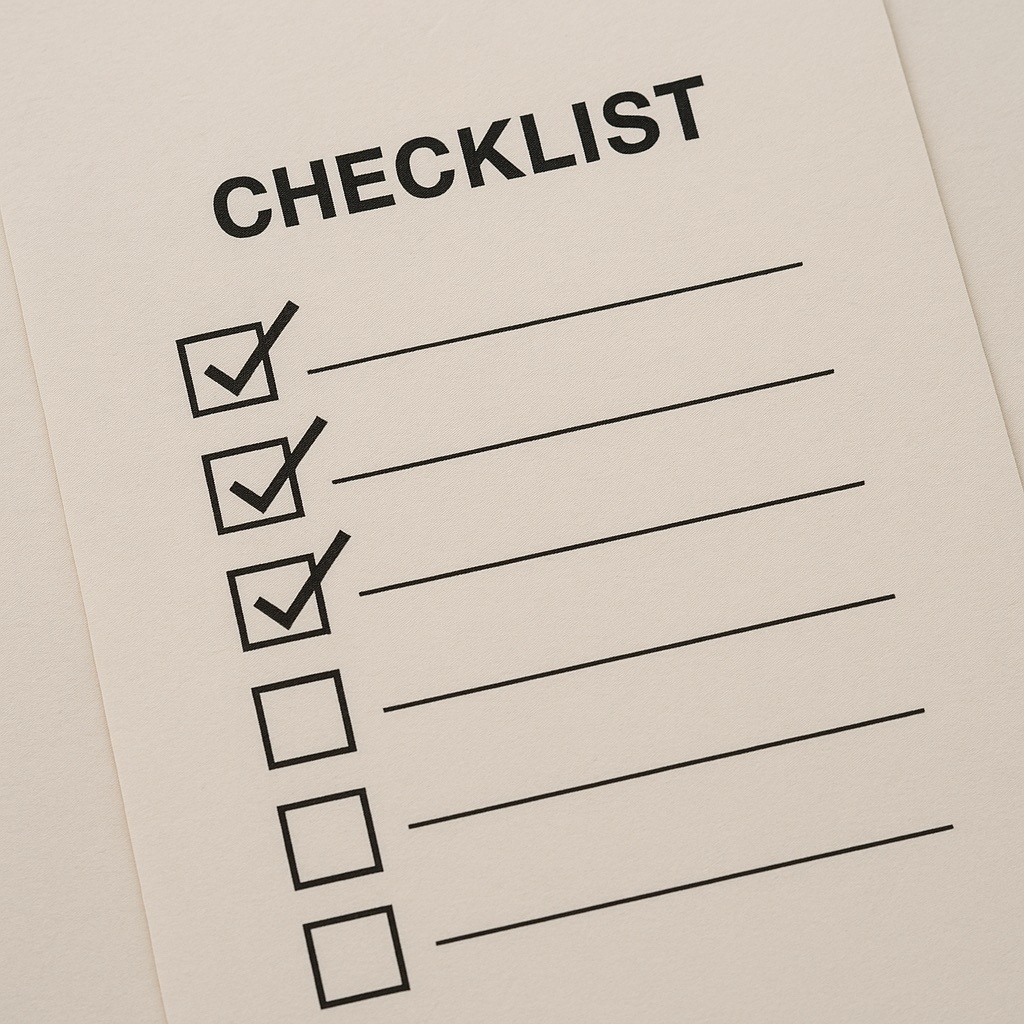 A checklist