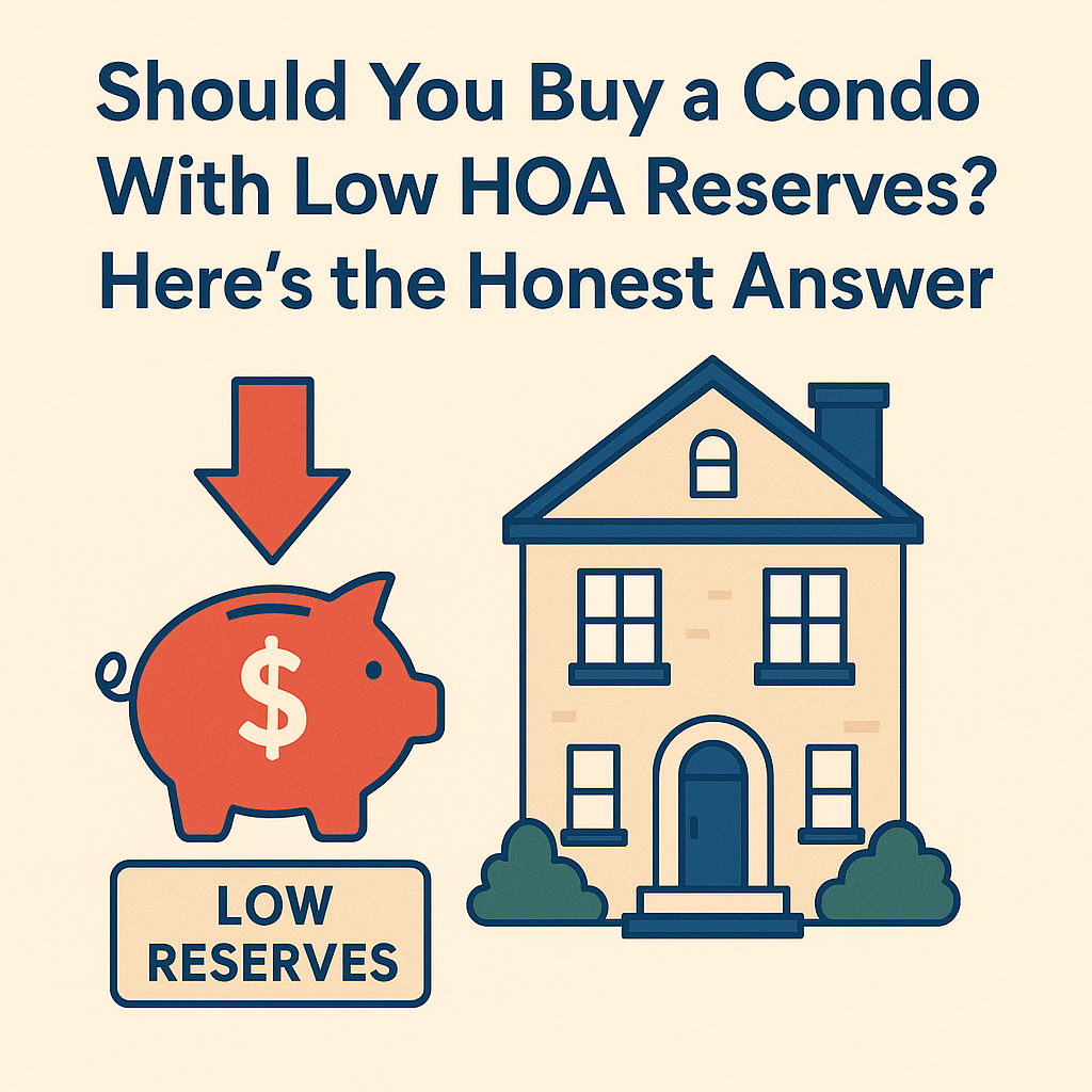 Should You Buy a Condo With Low HOA Reserves? Here’s the Honest Answer header image.