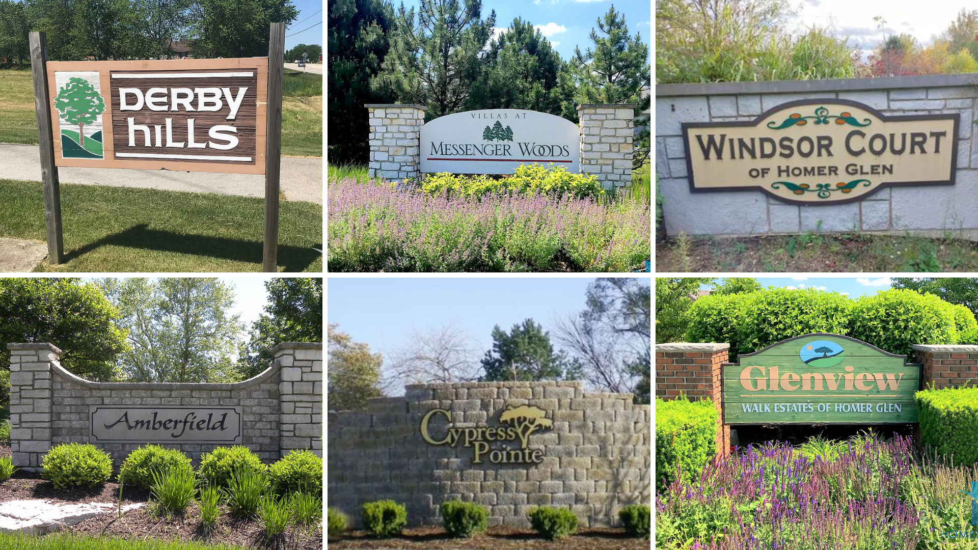 Homer Glen, IL Subdivision Info header image.