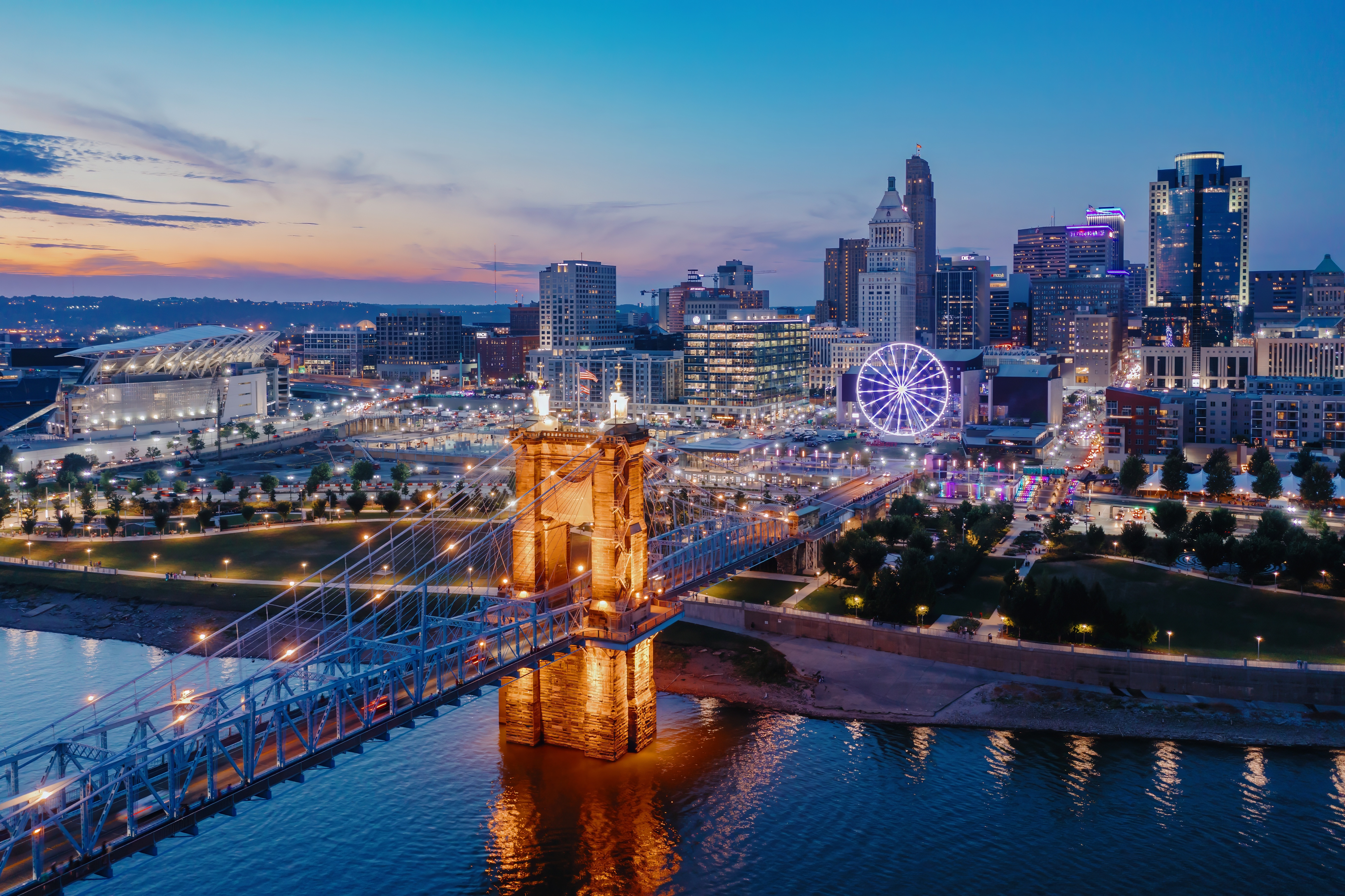 skyline photo of downtown Cincinnati 