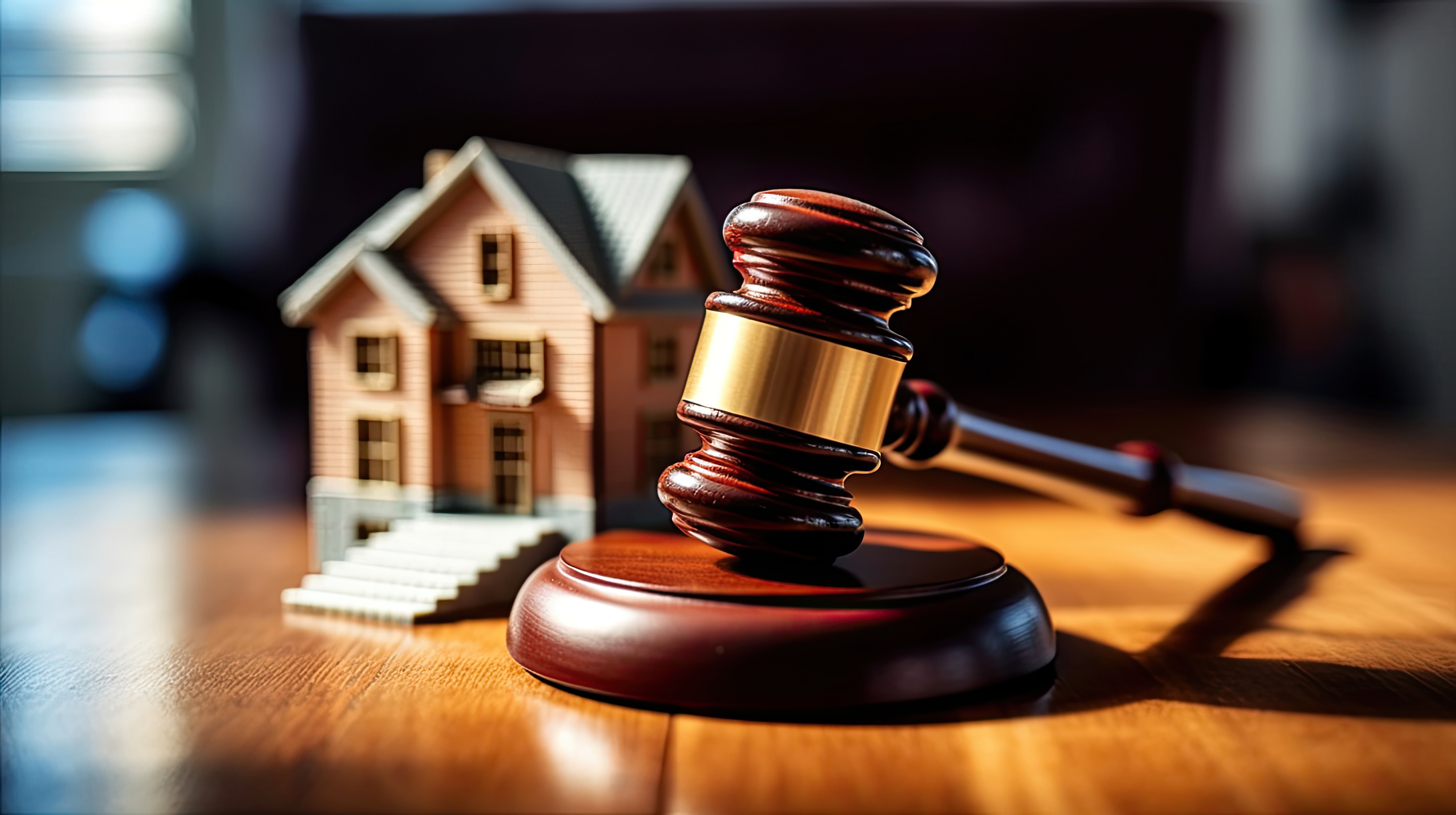 small house with a gavel