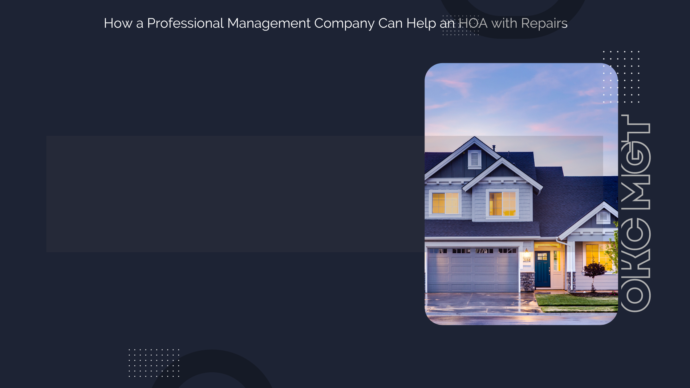 How a Professional Management Company Can Help an HOA with Repairs header image.