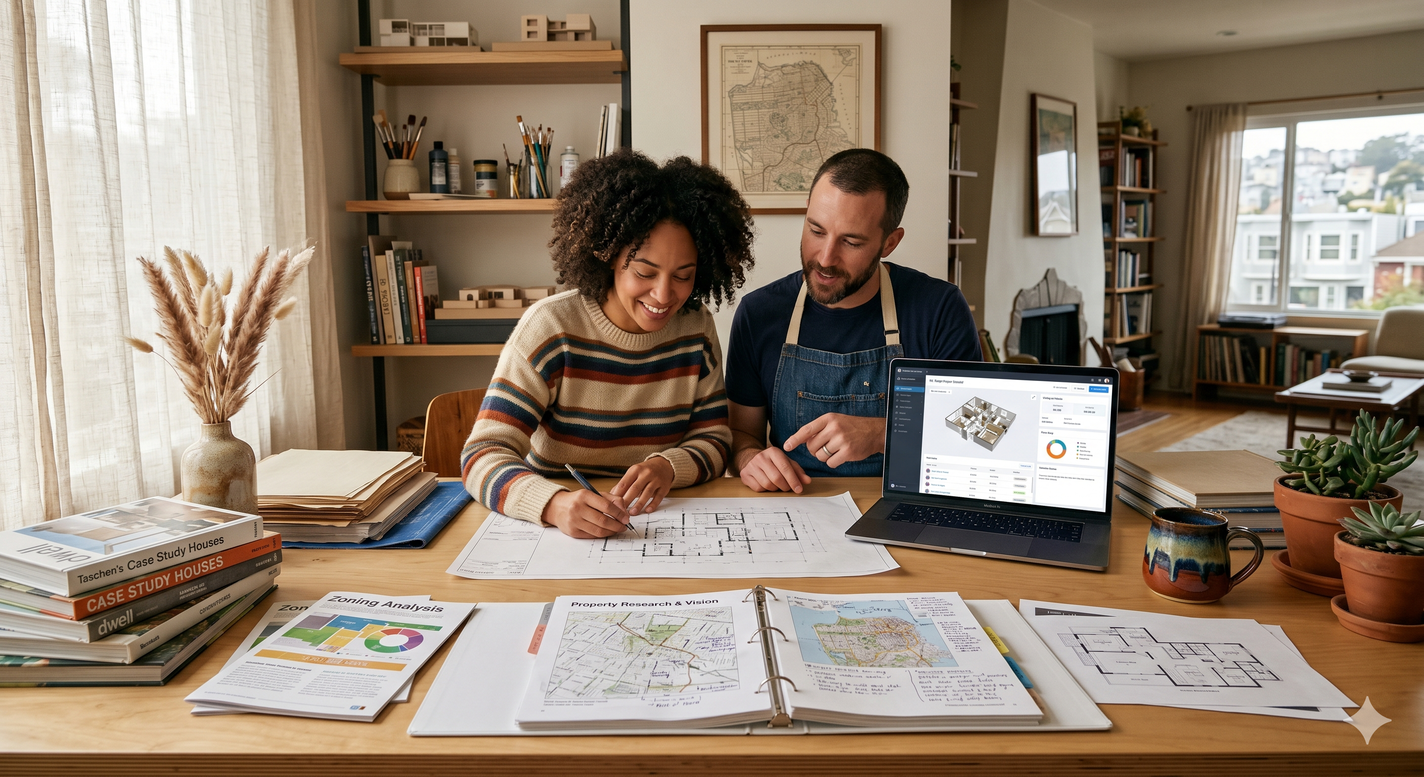 First-time homebuyers reviewing listings and planning their purchase