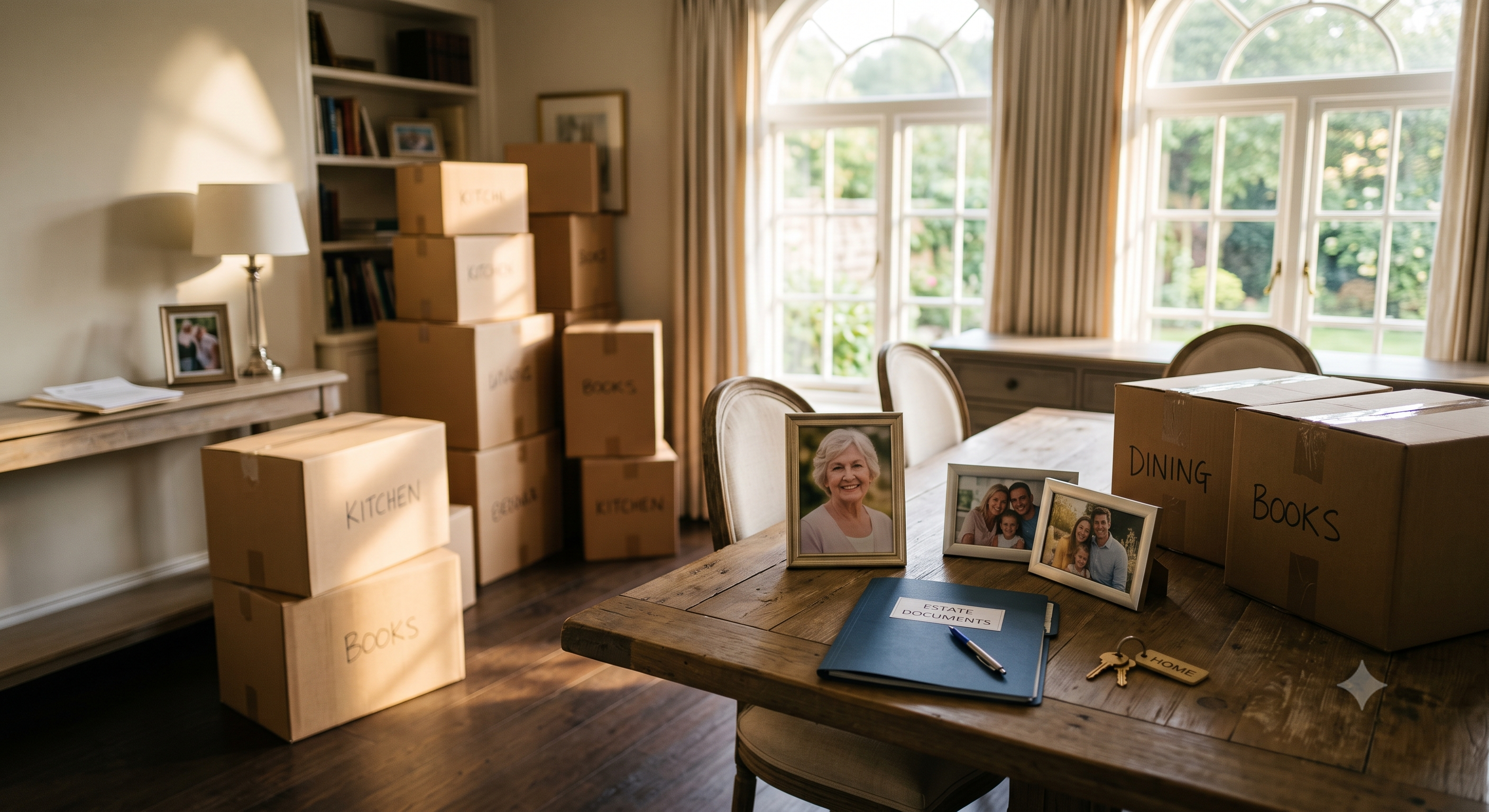 Probate home sale documents and keys