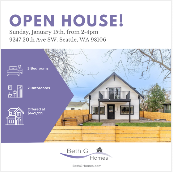 Open House this Sunday in West Seattle header image.