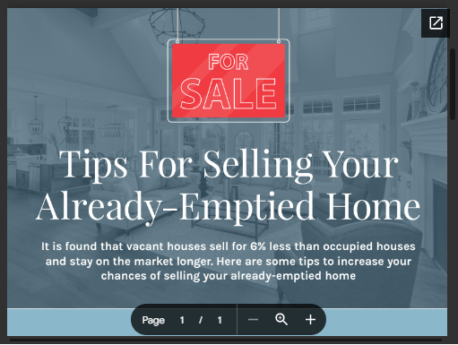 Selling Your Empty Home? Factors To Consider header image.