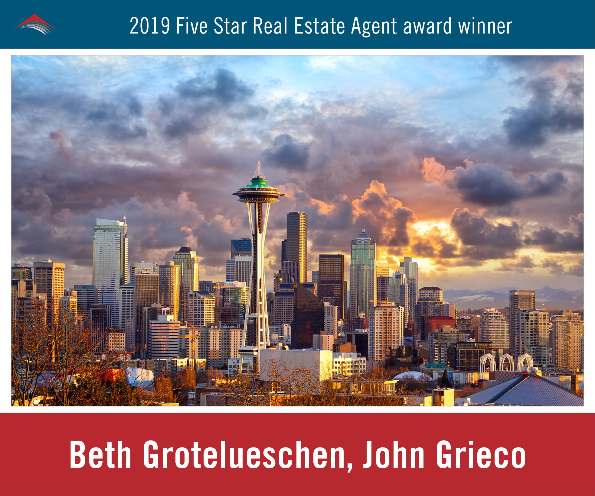 2019 Five Star Real Estate Agent award winner header image.