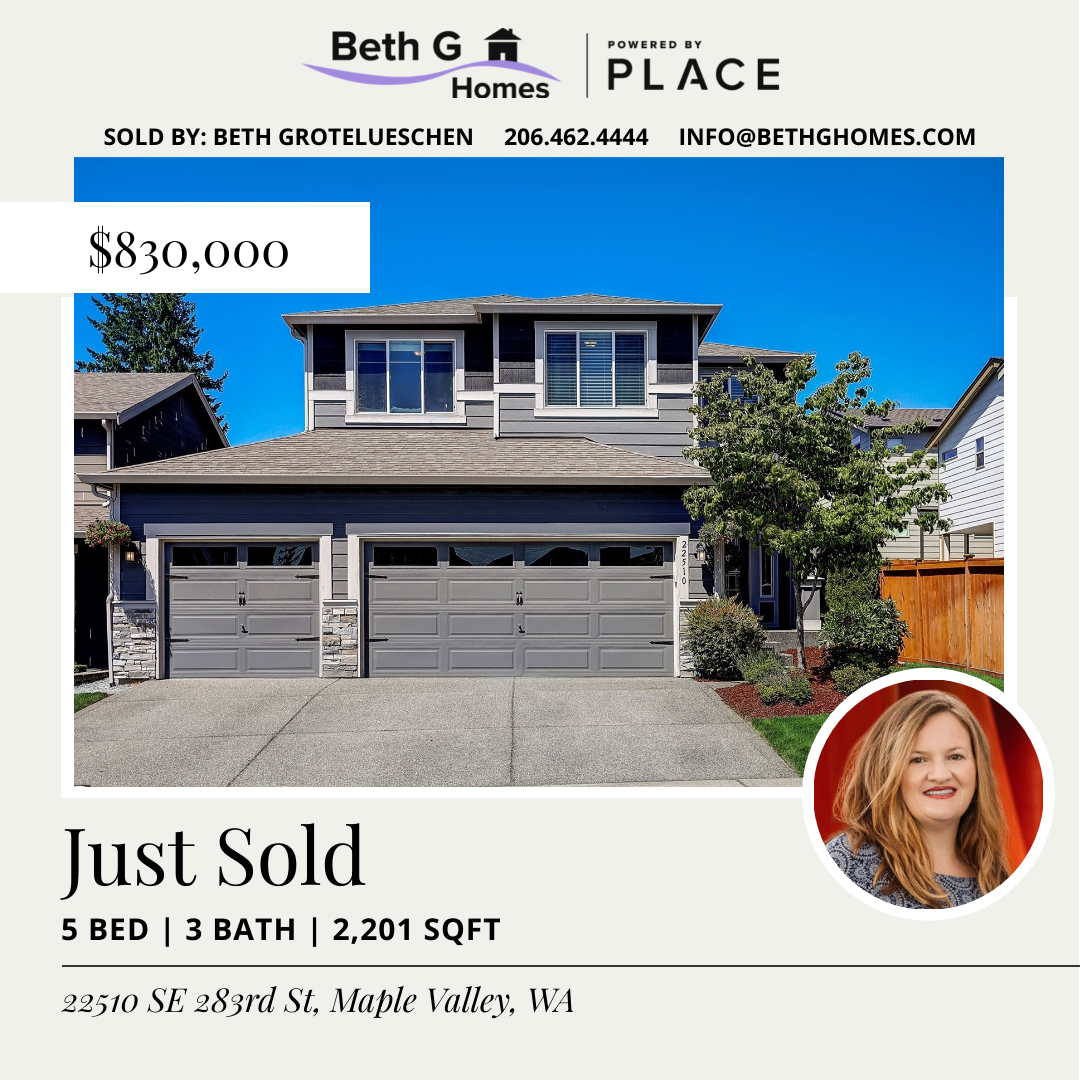 Just Sold In Maple Valley header image.