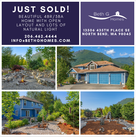 North Bend Just Sold header image.