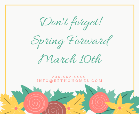 It's Time To Spring Forward! header image.