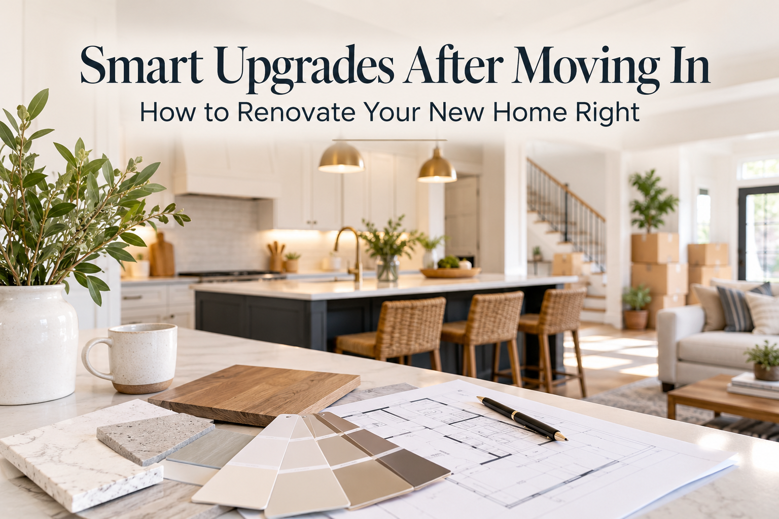 Smart Upgrades After Moving In How to Renovate Your New Home Right header image.