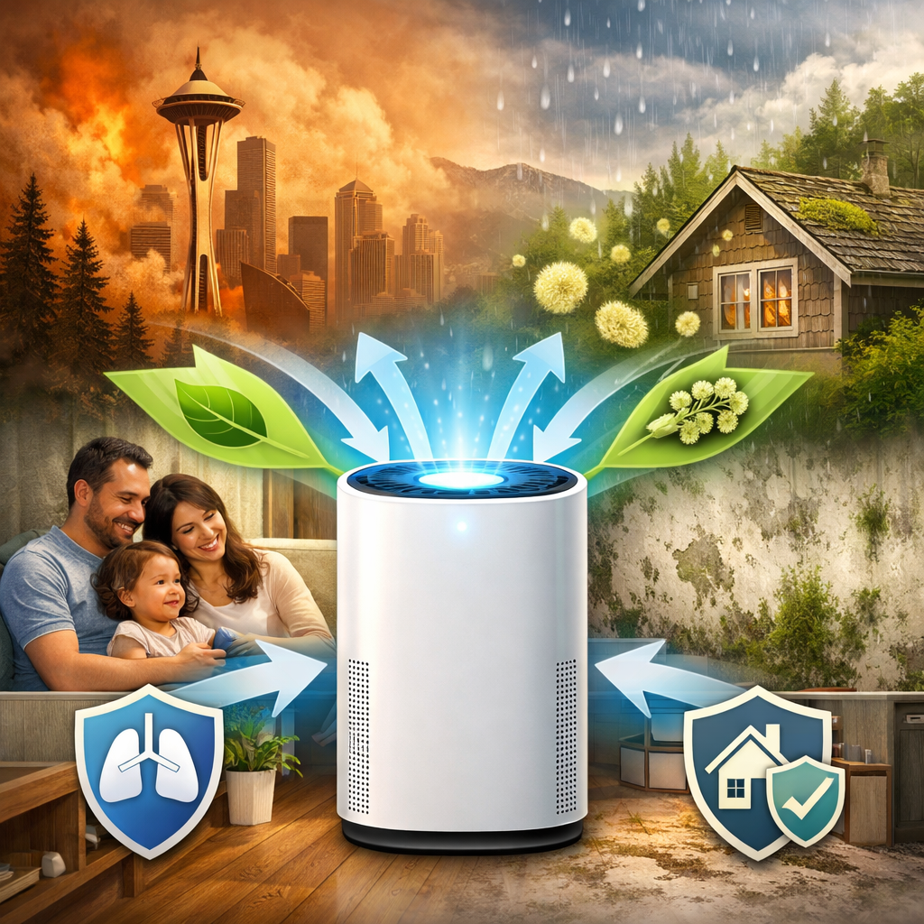The Hidden Benefits of Air Purification for Your Seattle Residence header image.