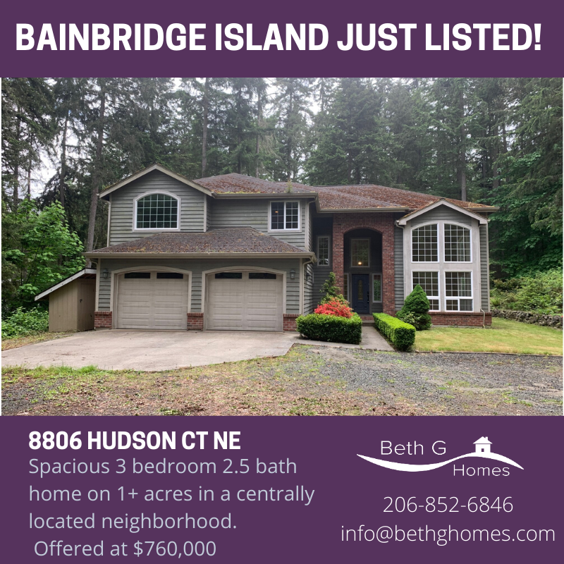 Bainbridge Island Just Listed header image.