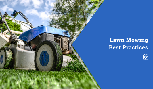 Lawn Mowing Best Practices header image.