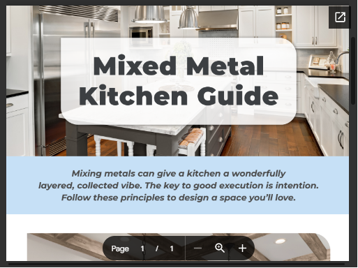 Mixing Metals: Finishing Your Kitchen’s Look header image.