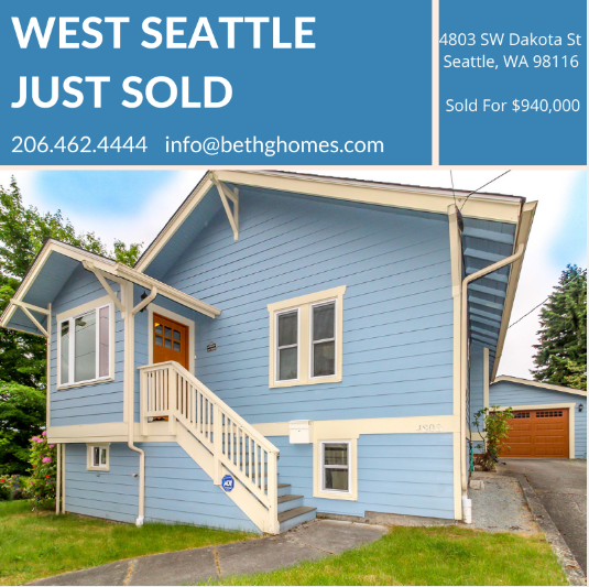 Beautiful Home Sold in West Seattle header image.
