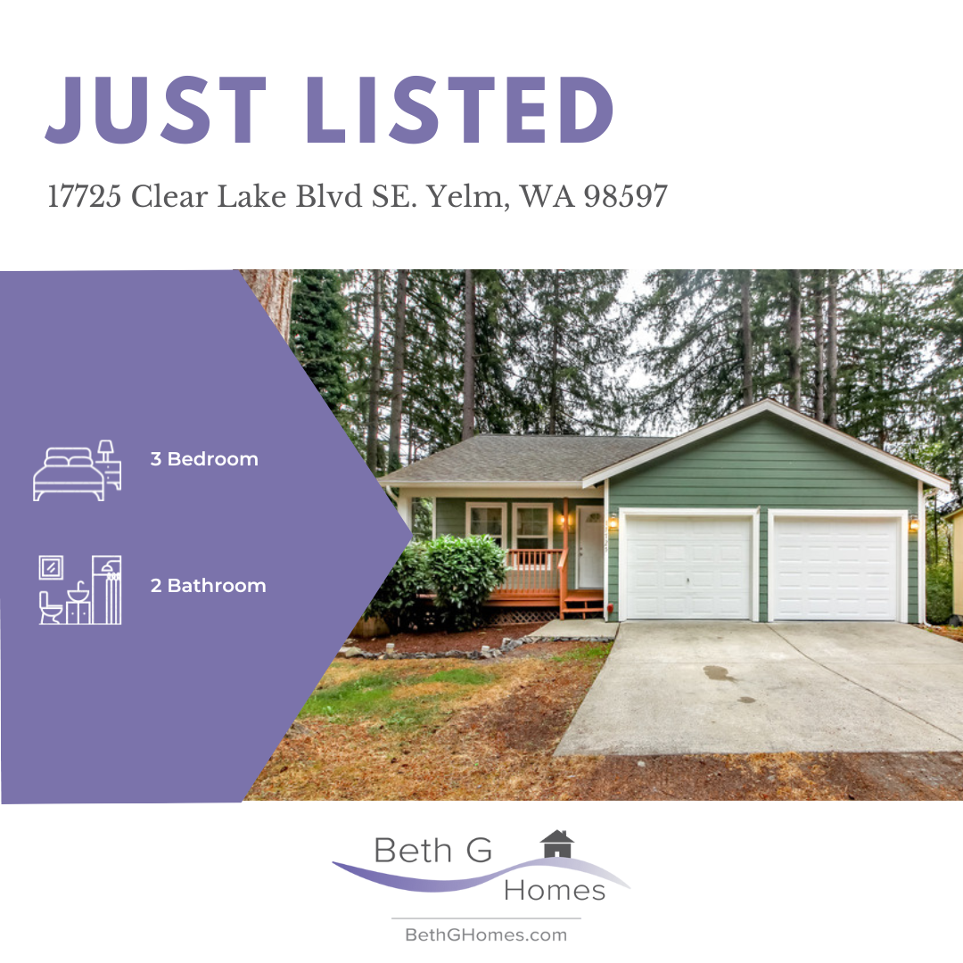 Just Listed in Yelm! header image.