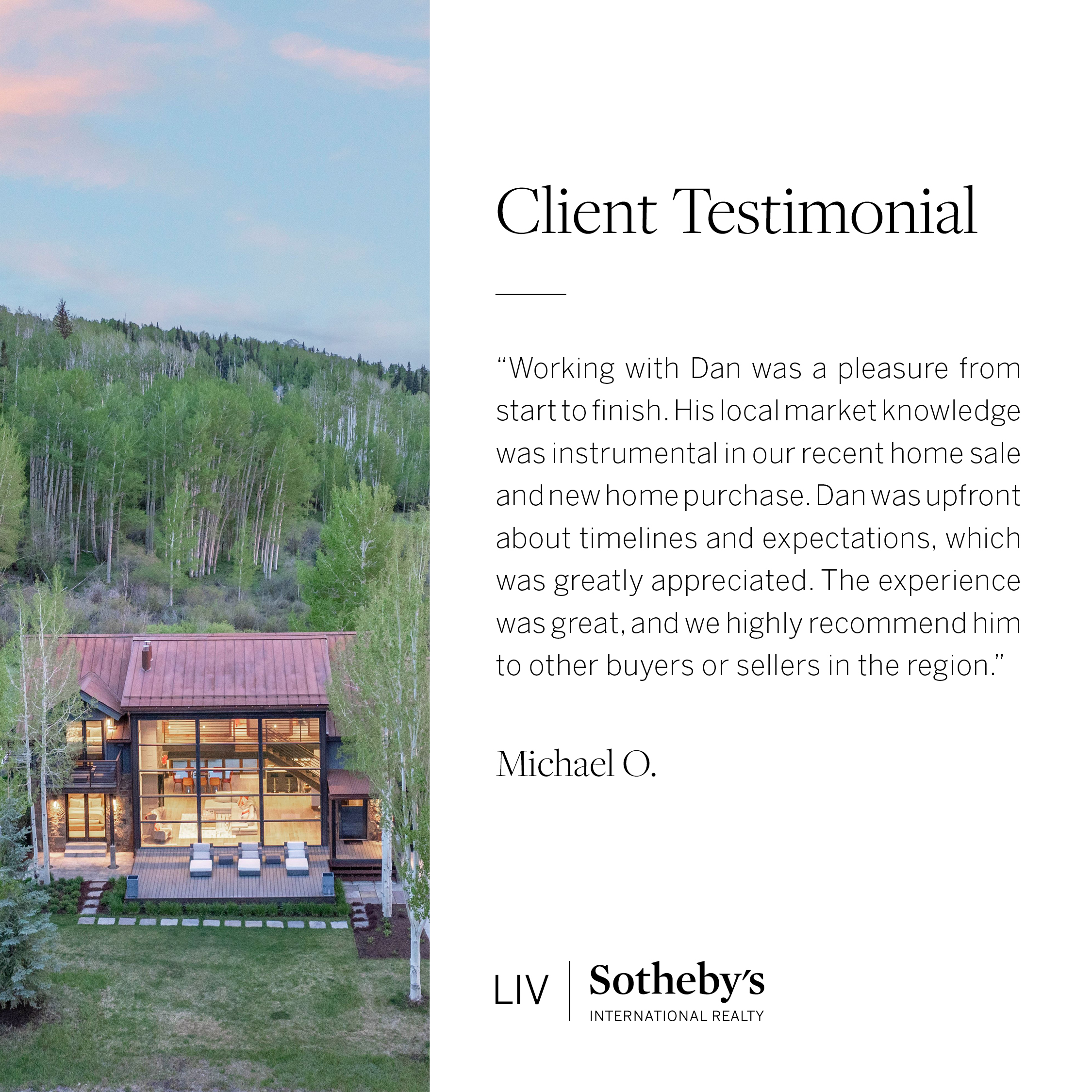 I always appreciate kind words from my clients! header image.