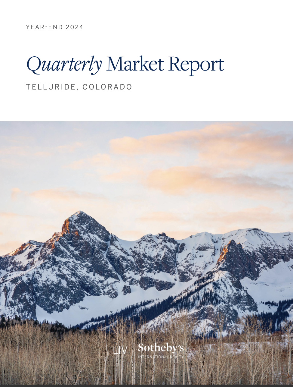 Check out the Q4 2024 Telluride Real Estate Market Report here! header image.
