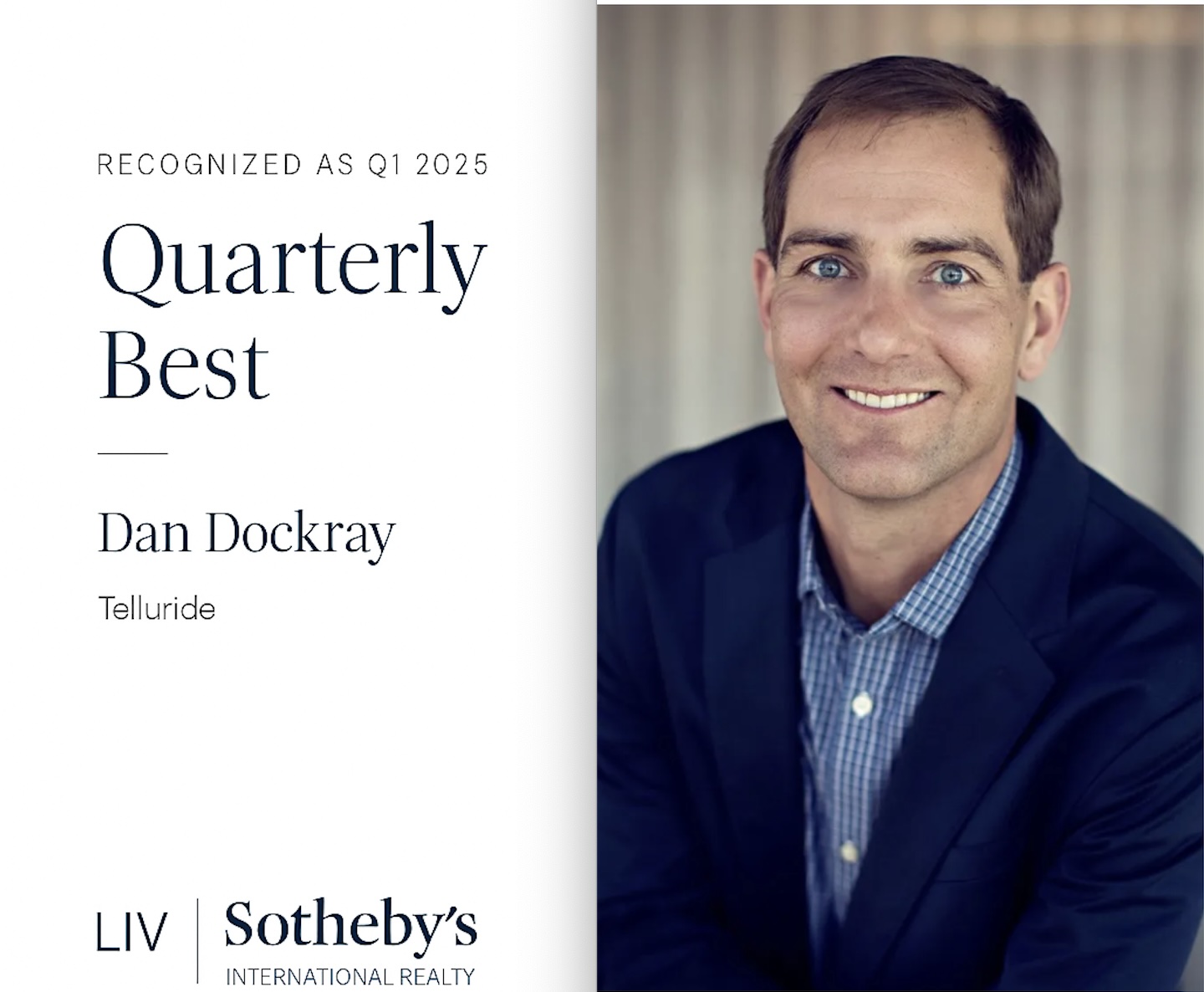 Honored to be among the Quarterly Best at Sotheby’s International Realty for Q1 2025! header image.